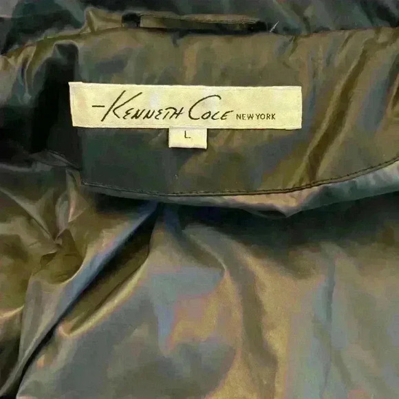 Kenneth Cole Reaction duck down heavy winter coat, sz large, black. See photos. - Picture 11 of 11